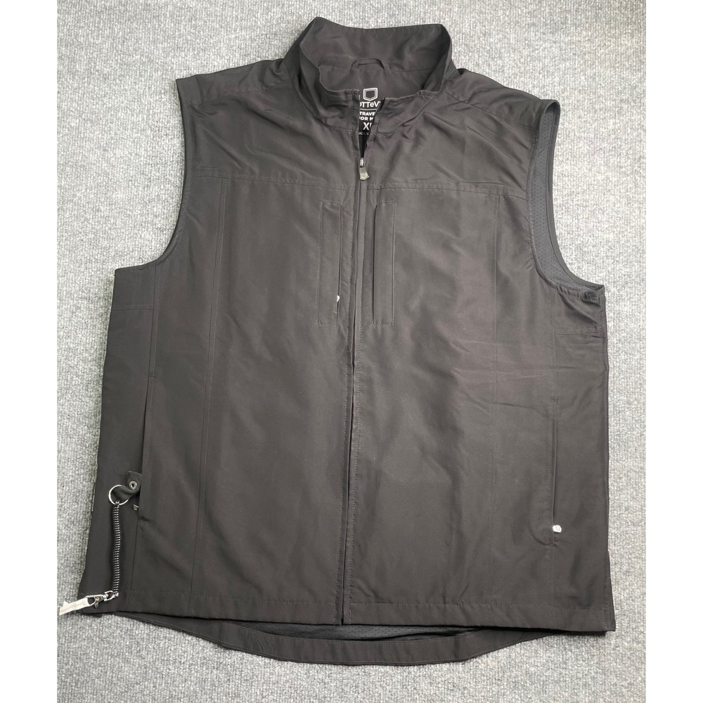 SCOTTeVEST RFID Travel Vest Men XL Black Multi-Pocket Tech Utility